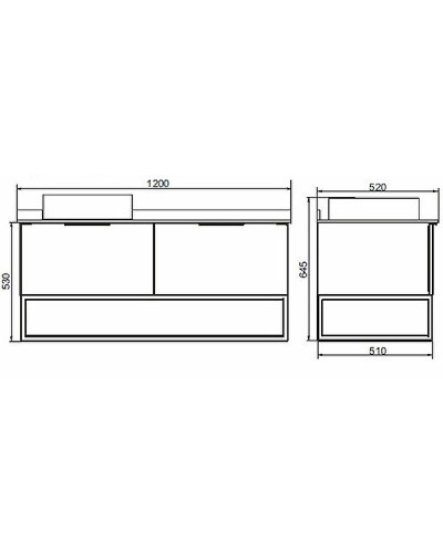 Тумба с раковиной Comforty Порто 120-1 00-00000828 подвесная Дуб темно-коричневый