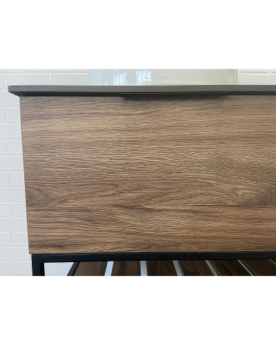 Тумба с раковинами Comforty Порто 120-2 00-00001287 подвесная Дуб темно-коричневый