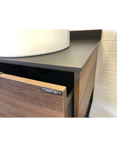 Тумба с раковинами Comforty Порто 120-2 00-00001287 подвесная Дуб темно-коричневый