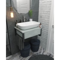 Тумба под раковину 1MarKa Grunge Loft 60П Ц0000001582 подвесная Бетон светлый