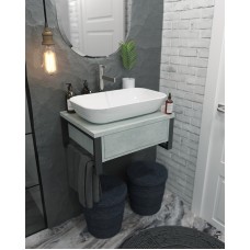 Тумба под раковину 1MarKa Grunge Loft 60П Ц0000001582 подвесная Бетон светлый