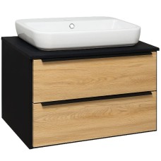 Тумба под раковину Runo Мальта 70 00-00001097 Дуб Черная