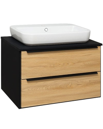 Тумба под раковину Runo Мальта 70 00-00001097 Дуб Черная