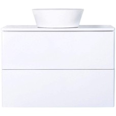 Тумба с раковиной Orange Otto 75 Ot-75TuMDF+B08-360W подвесная Белый глянец