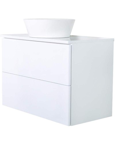 Тумба с раковиной Orange Otto 75 Ot-75TuMDF+B08-360W подвесная Белый глянец