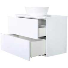 Тумба с раковиной Orange Otto 75 Ot-75TuMDF+B08-360W подвесная Белый глянец