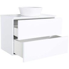 Тумба с раковиной Orange Otto 75 Ot-75TuMDF+B08-360W подвесная Белый глянец