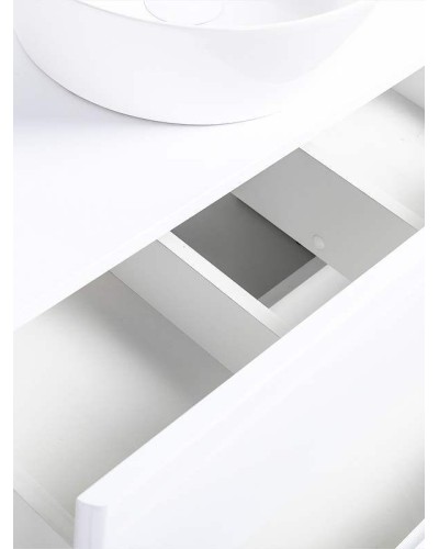 Тумба с раковиной Orange Otto 75 Ot-75TuMDF+B08-360W подвесная Белый глянец