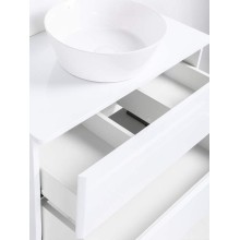 Тумба с раковиной Orange Otto 75 Ot-75TuMDF+B08-360W подвесная Белый глянец