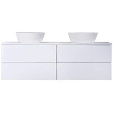 Тумба с раковиной Orange Otto 130 Ot-130TuMDF+B08-360W подвесная Белый глянец