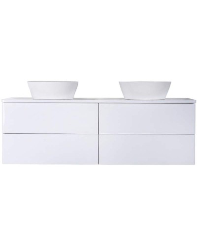 Тумба с раковиной Orange Otto 130 Ot-130TuMDF+B08-360W подвесная Белый глянец