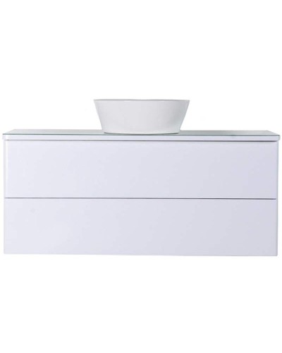 Тумба с раковиной Orange Otto 100 Ot-100TuGLASS+B08-360W подвесная Белый глянец