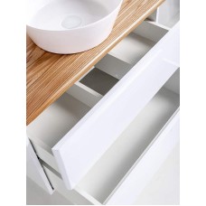 Тумба с раковиной Orange Otto 75 Ot-75TuWOOD+B08-360W подвесная Белая Ясень