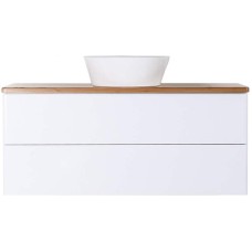 Тумба с раковиной Orange Otto 100 Ot-100TuWOOD+B08-360W подвесная Белая Ясень