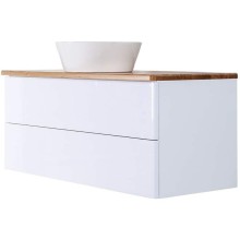 Тумба с раковиной Orange Otto 100 Ot-100TuWOOD+B08-360W подвесная Белая Ясень