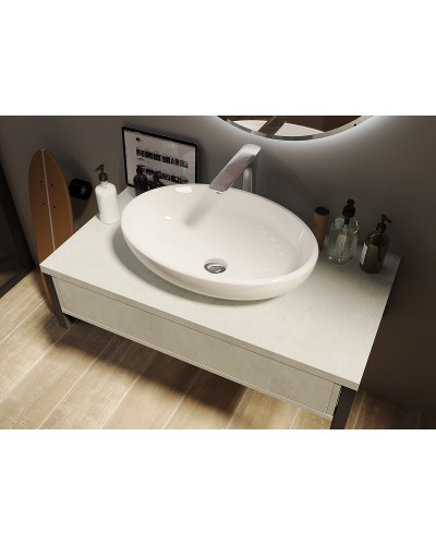 Тумба под раковину 1MarKa Grunge Loft 70П Ц0000015938 подвесная Бетон светлый