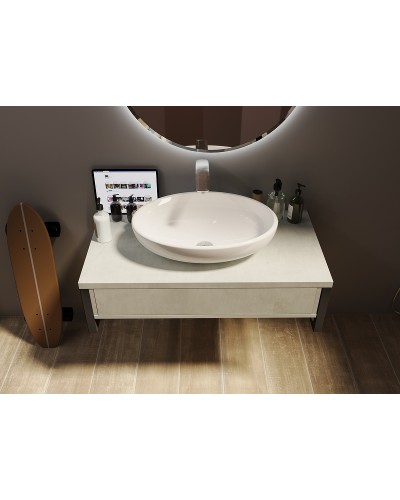 Тумба под раковину 1MarKa Grunge Loft 70П Ц0000015938 подвесная Бетон светлый