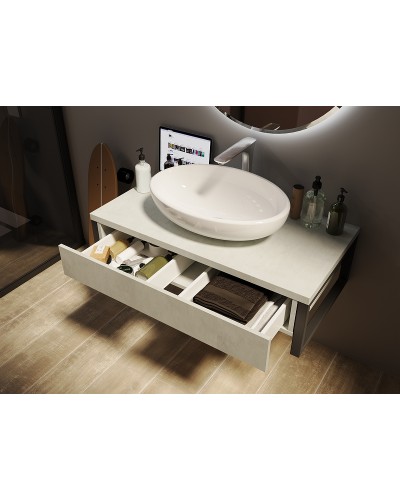 Тумба под раковину 1MarKa Grunge Loft 70П Ц0000015938 подвесная Бетон светлый