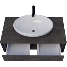 Тумба под раковину 1MarKa Grunge Loft 70П Ц0000015939 подвесная Бетон темно-серый