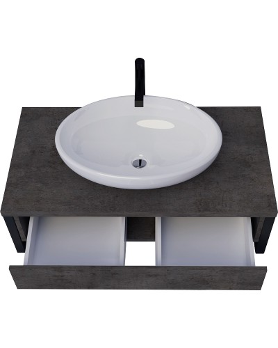 Тумба под раковину 1MarKa Grunge Loft 70П Ц0000015939 подвесная Бетон темно-серый