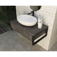 Тумба под раковину 1MarKa Grunge Loft 70П Ц0000015939 подвесная Бетон темно-серый