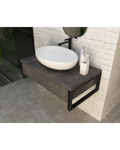 Тумба под раковину 1MarKa Grunge Loft 70П Ц0000015939 подвесная Бетон темно-серый