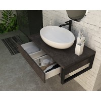 Тумба под раковину 1MarKa Grunge Loft 70П Ц0000015939 подвесная Бетон темно-серый