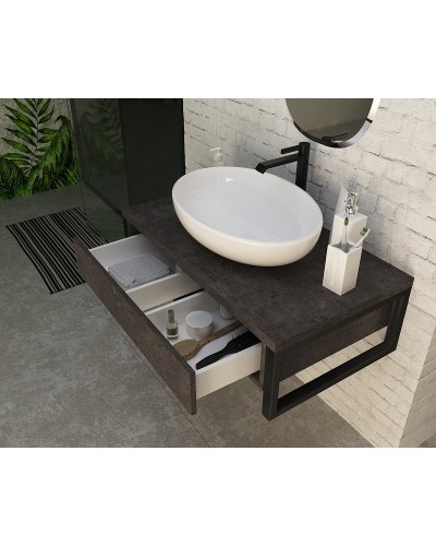 Тумба под раковину 1MarKa Grunge Loft 70П Ц0000015939 подвесная Бетон темно-серый