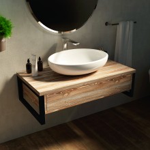 Тумба под раковину 1MarKa Grunge Loft 70П Ц0000015941 подвесная Дуб Намибия