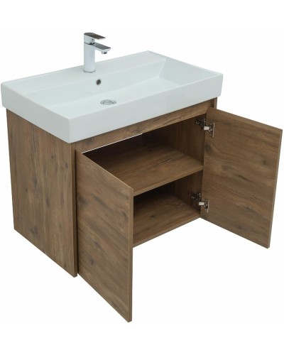 Тумба под раковину Aquanet Nova Lite 75 298852 подвесная Дуб рустикальный