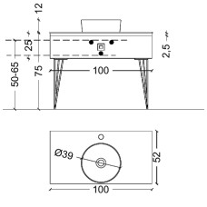 Тумба под раковину Boheme Armadi Art Lucido 100 770-100-PU подвесная Лиловый