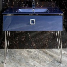 Тумба под раковину Boheme Armadi Art Lucido 100 770-100-BL подвесная Насыщенный синий