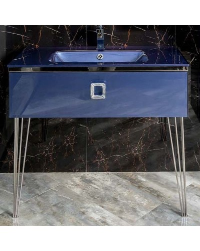 Тумба под раковину Boheme Armadi Art Lucido 100 770-100-BL подвесная Насыщенный синий