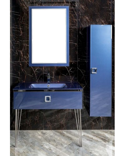 Тумба под раковину Boheme Armadi Art Lucido 100 770-100-BL подвесная Насыщенный синий