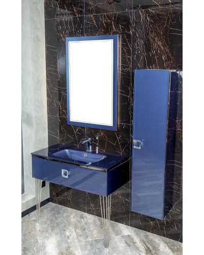 Тумба под раковину Boheme Armadi Art Lucido 100 770-100-BL подвесная Насыщенный синий