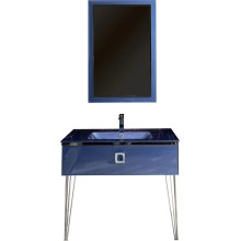 Тумба под раковину Boheme Armadi Art Lucido 100 770-100-BL подвесная Насыщенный синий