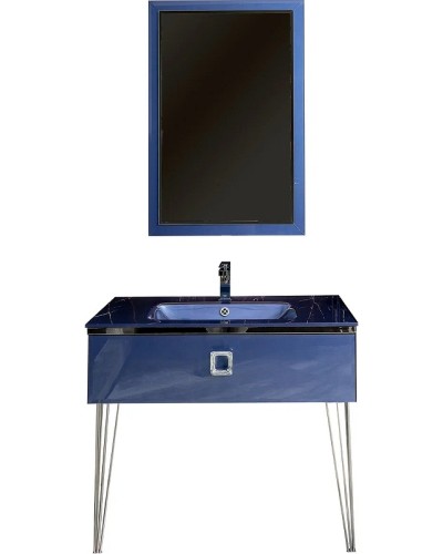 Тумба под раковину Boheme Armadi Art Lucido 100 770-100-BL подвесная Насыщенный синий