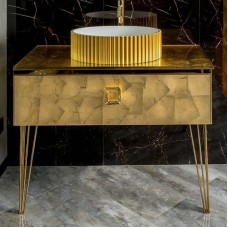 Тумба под раковину Boheme Armadi Art Lucido 100 770-100-Foil подвесная Поталь