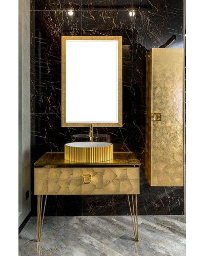 Тумба под раковину Boheme Armadi Art Lucido 100 770-100-Foil подвесная Поталь