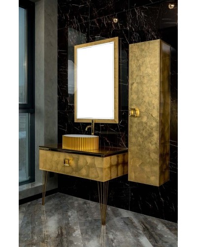 Тумба под раковину Boheme Armadi Art Lucido 100 770-100-Foil подвесная Поталь