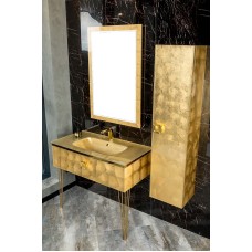 Тумба под раковину Boheme Armadi Art Lucido 100 770-100-Foil подвесная Поталь