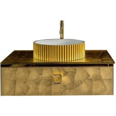 Тумба под раковину Boheme Armadi Art Lucido 100 770-100-Foil подвесная Поталь