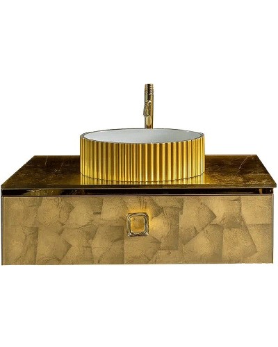 Тумба под раковину Boheme Armadi Art Lucido 100 770-100-Foil подвесная Поталь