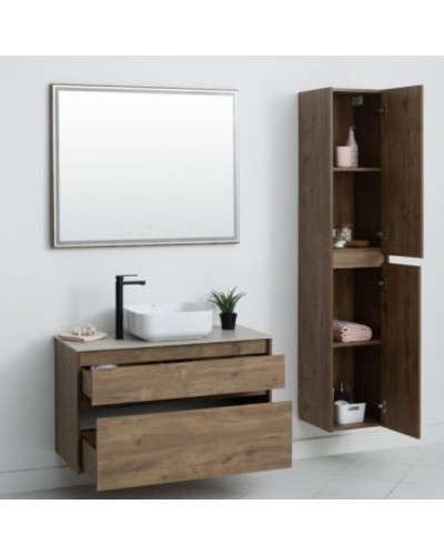 Тумба под раковину Aquanet Nova Lite Slim Synergy 100 249957 подвесная Дуб рустикальный