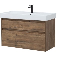 Тумба под раковину Aquanet Nova Lite Slim Synergy 100 249957 подвесная Дуб рустикальный