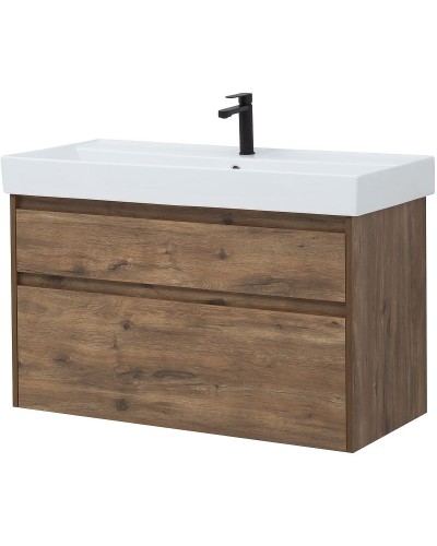 Тумба под раковину Aquanet Nova Lite Slim Synergy 100 249957 подвесная Дуб рустикальный