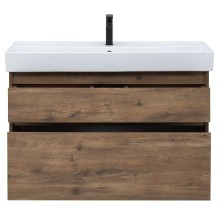 Тумба под раковину Aquanet Nova Lite Slim Synergy 100 249957 подвесная Дуб рустикальный