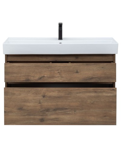 Тумба под раковину Aquanet Nova Lite Slim Synergy 100 249957 подвесная Дуб рустикальный