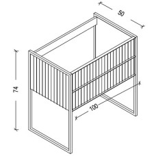 Тумба под раковину Boheme Armadi Art Monaco 100 867-100-WCR Белый глянец Хром