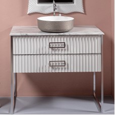 Тумба под раковину Boheme Armadi Art Monaco 100 867-100-WCR Белый глянец Хром